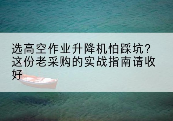 桐庐高空作业升降机厂家推荐-选高空作业升降机怕踩坑？这份老采购的实战指南请收好